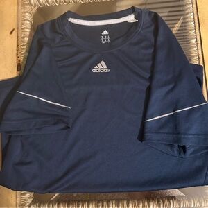 Adidas Dark Blue Running Shirt with White Logo
